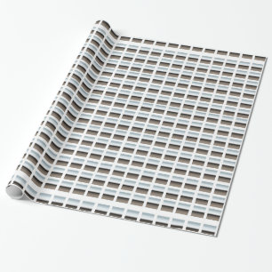 Cadeau Argent sur papier d'emballage blanc