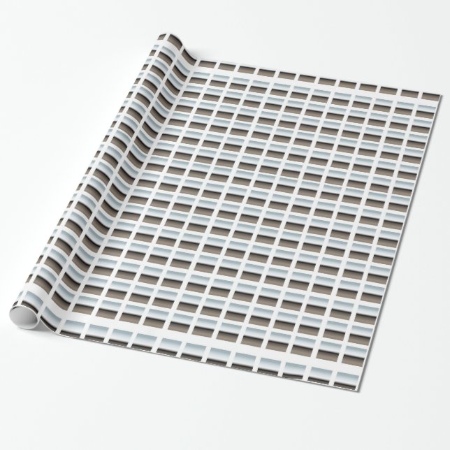 Cadeau Argent sur papier d'emballage blanc (Déroulé)