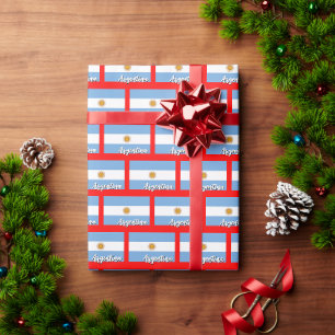 Cadeau Argentine Papier à enveloppement, Rouge Noël, Arge