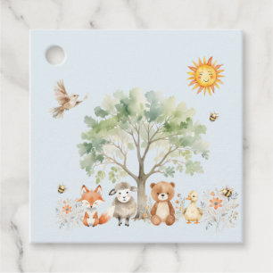 Cadeau Baby shower de la faune de Woodland étiquettes cad