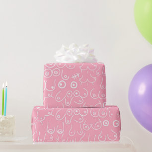 Cadeau Baby shower rose pour son papier d'emballage