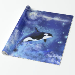 Cadeau Baleine meurtrière sur la peinture sur papier d'en