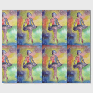 Cadeau Ballet Space Art brillant Papier à enveloppement