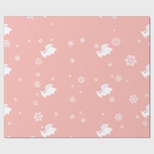 Cadeau Battes et papier d'emballage de flocons de neige