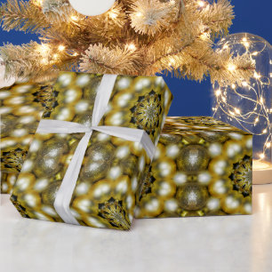 Cadeau Baubles d'or et d'argent Papier d'enveloppement de