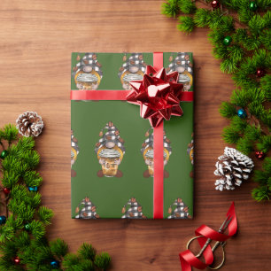 Cadeau Beau Noël Café de Noël Gnome Papier d'enveloppemen