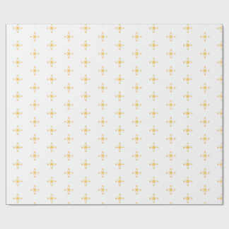 Cadeau Beau papier d'emballage fleuri jaune