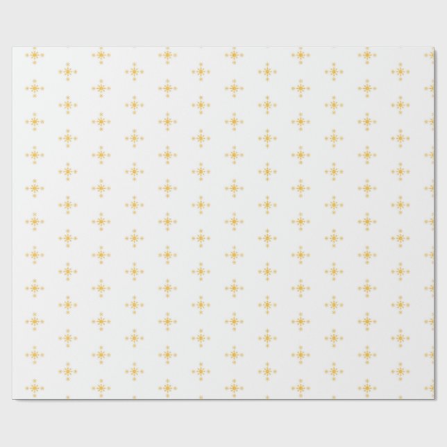 Cadeau Beau papier d'emballage fleuri jaune (Plat)