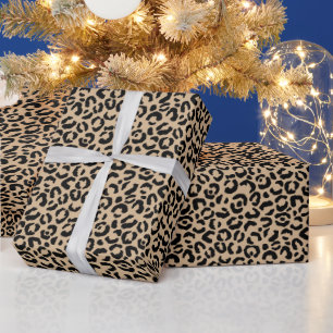 Cadeau Beau papier d'enveloppement de Noël Empreinte de l