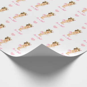 Cadeau Bébé Fille Envelopper Papier Vintage Bébé C'es