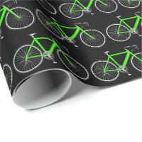 bicyclette verte sur papier d'emballage noir