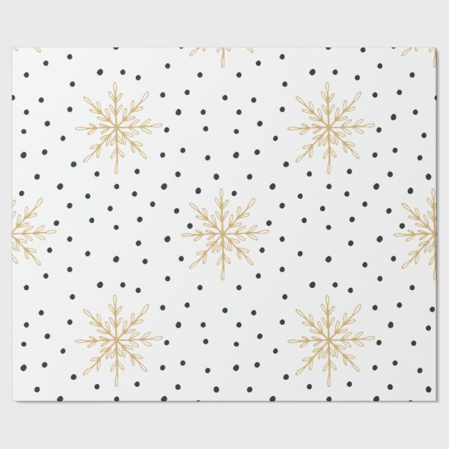 Cadeau Blanc de flocon de neige et papier d'emballage (Couture)