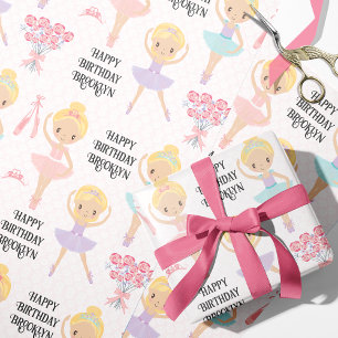 Cadeau Blonde Ballerina Papier d'enveloppement personnali