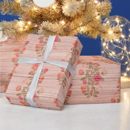 Cadeau Bois floral Papier à enveloppement populaire moder