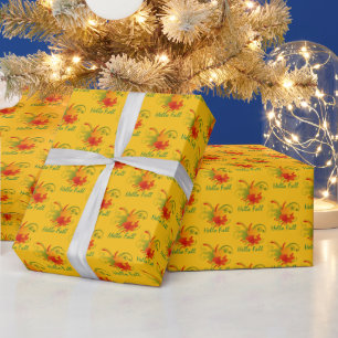Cadeau Bonjour Automne Thanksgiving Wrapper Papier