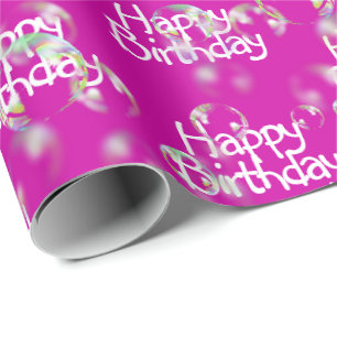 Cadeau Bonne bulle d'anniversaire sur papier d'enveloppem