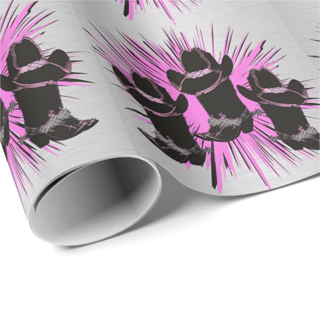 Cadeau Bottes De Femme Et Papier D'Enveloppement Casquett (Coin rond)