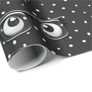 Cadeau Boules d'yeux et lunettes sur papier Pois à envelo