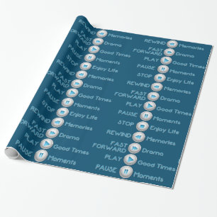 Cadeau Boutons de contrôle de la vie Papier d'enveloppeme