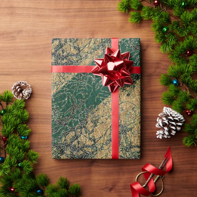 Cadeau BRANCHES FESTIVES papier d'emballage (Cadeau de vacances)
