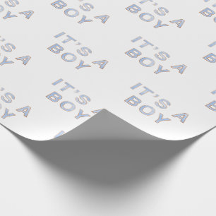 Cadeau C’est un papier d’enveloppement pour bébé bleu gar