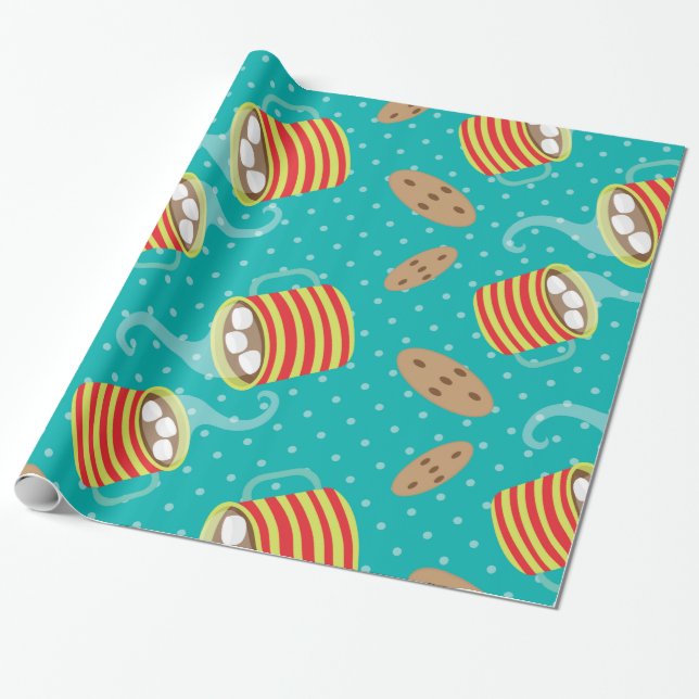 Cadeau Cacao et papier d'emballage de vacances de (Déroulé)