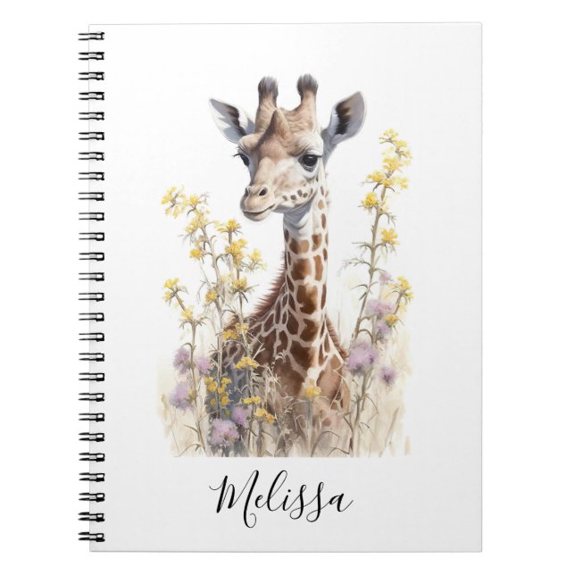 Cadeau cadeau Carnet à l'école Giraffe personnalis (Devant)