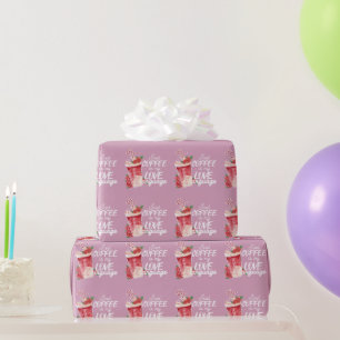 Cadeau Café glacé Est Mon Amour Bébé Papier Enveloppant V