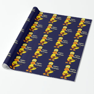 Cadeau Canard drôle jouant le papier d'emballage de