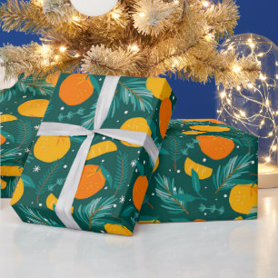 Cadeau Caoutchouc de Noël motif de fruits Tissu Papier