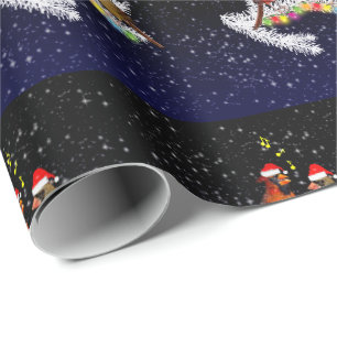Cadeau Cardinals Papier d'enveloppement de Noël