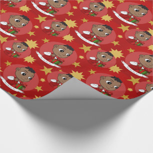 Cadeau Caricature de bébé Noël mignonne Papier d'envelopp