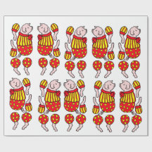 caricature porc de cirque poupée en papier peint a
