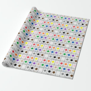Cadeau Cartes Flash couleur - Papier d'emballage de série