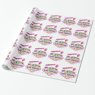Cadeau célébration du papier d'emballage de Las Vegas de
