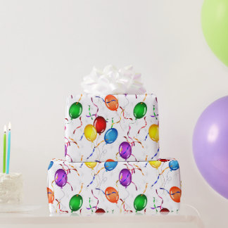 Cadeau Célébration du papier d'enveloppement des ballons