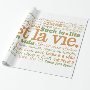 Cadeau C'est La Vie papier d'emballage personnalisé