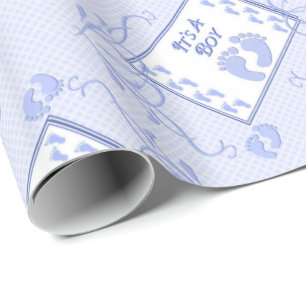 Cadeau C'est un papier d'emballage d'empreintes de pas