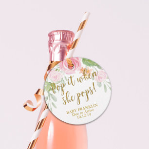 Cadeau Champagne préférez les étiquettes cadeaux, Pop it