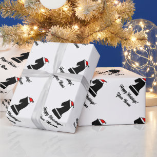Cadeau Cheval motif papier d'emballage de Noël