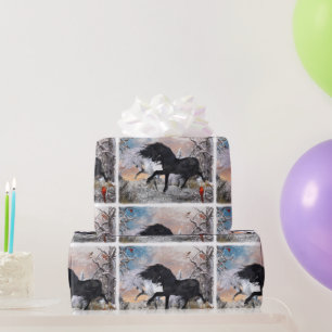 Cadeau Chevaux de Noël 2022 ver2 Papier d'enveloppement