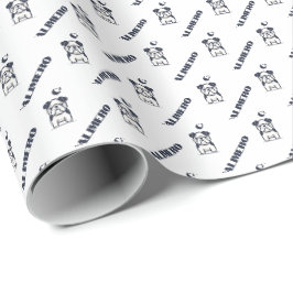 Cadeau Chien-taureau français avec le nom Wrapping Papier