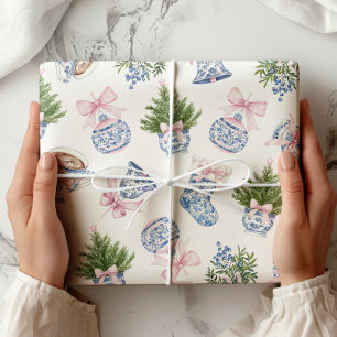 Cadeau Chinoiserie Preppy Bow Papier d'enveloppement de N