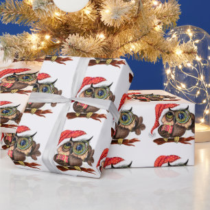 Cadeau Chouette de Noël en papier Casquette et enveloppem
