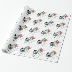 Cadeau Chouettes Mariages mignonnes Félicitations Papier 