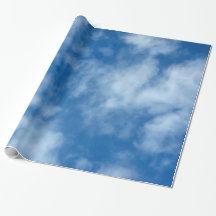 Ciel bleu avec nuages Papier d'enveloppement photo