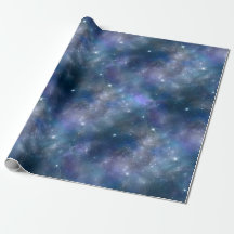 Ciel de nuit Papier d'emballage nuageux