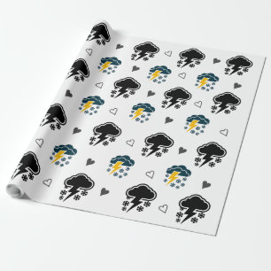 Cadeau "Ciels électriques : Papier d'enveloppement de ton
