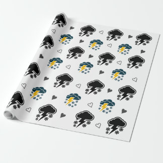 Cadeau "Ciels électriques : Papier d'enveloppement de ton