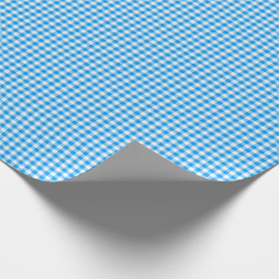 Cadeau CKC-En vichy 01 Papier à envelopper bleu et blanc